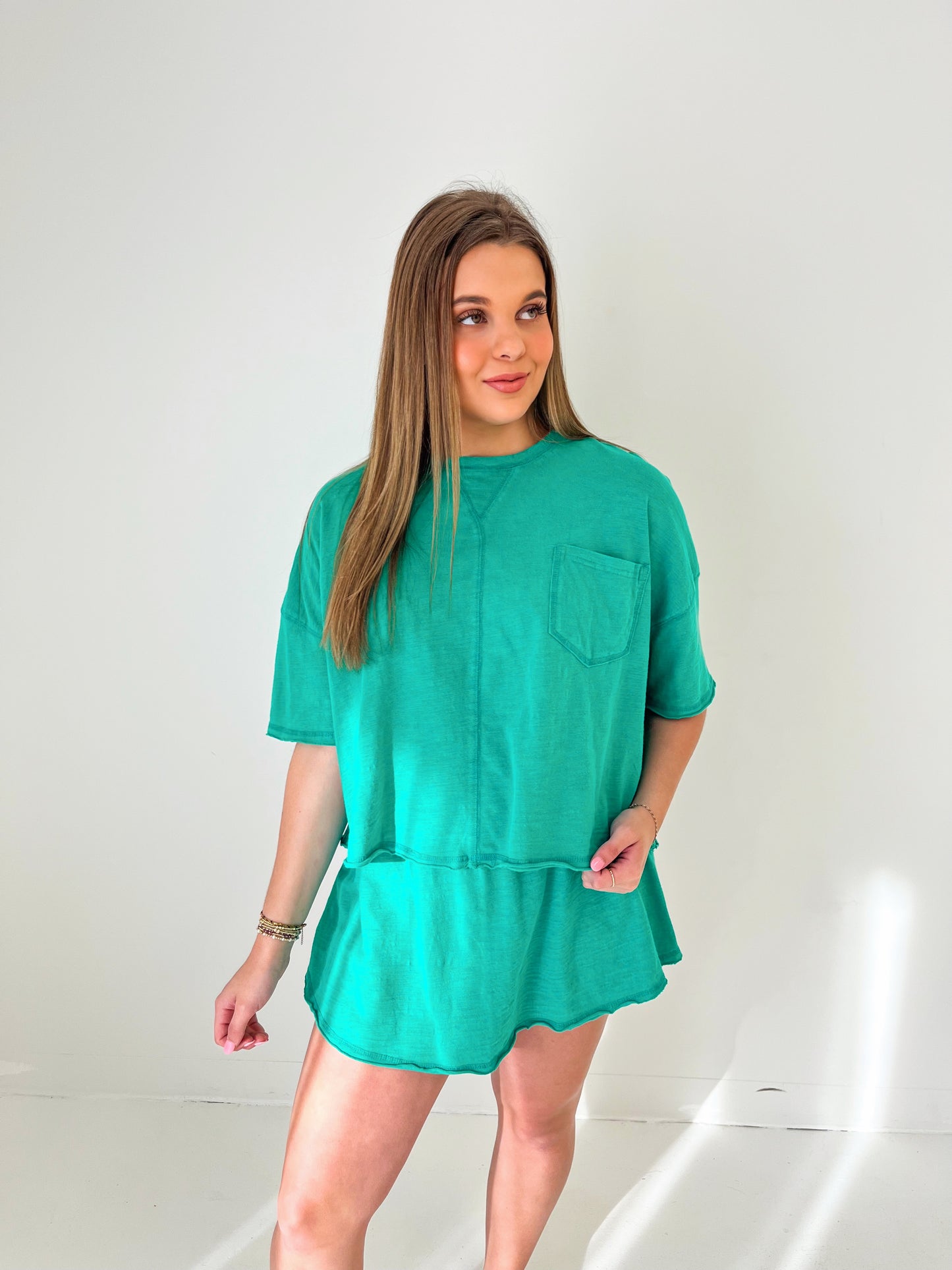 Everyday Ease Oversized Tee | Dusty Hunter