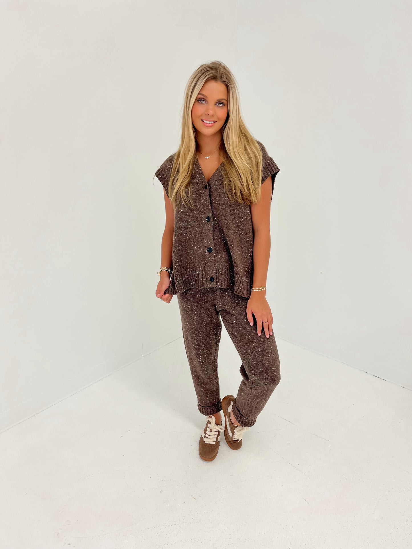 Cozy Up Knit Sweater Pants | Dark Chocolate