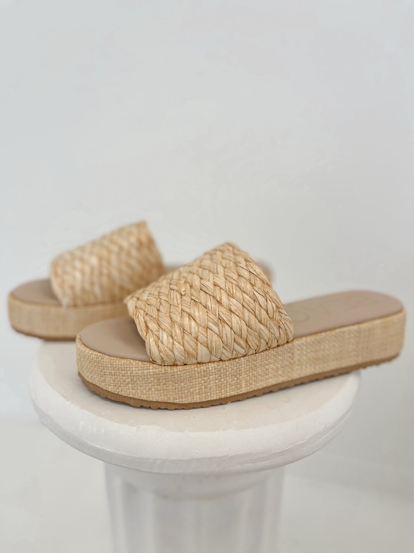Cairo Platform Sandal | Beige