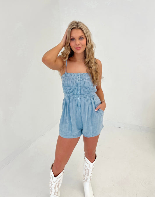 Shore Thing Romper | Denim