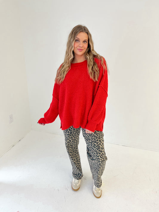 Red Hot Knit Sweater | Red