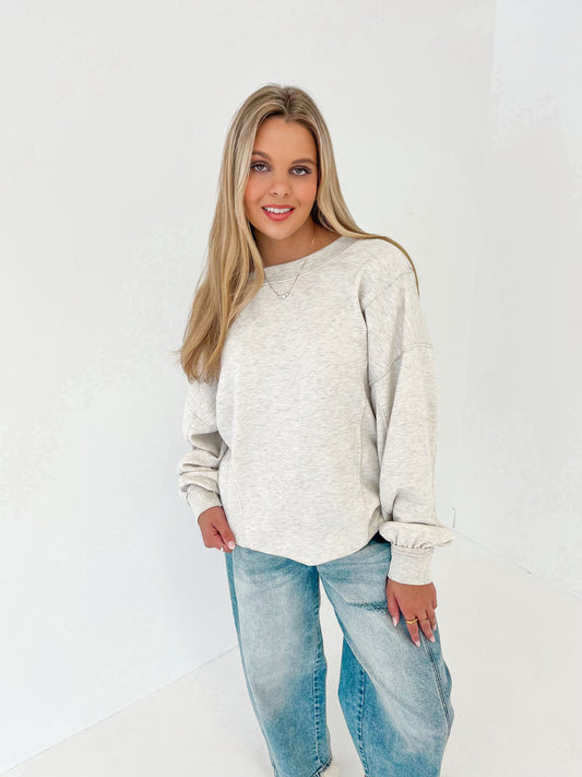 Sunday Terry Pullover | Heathered Oatmeal