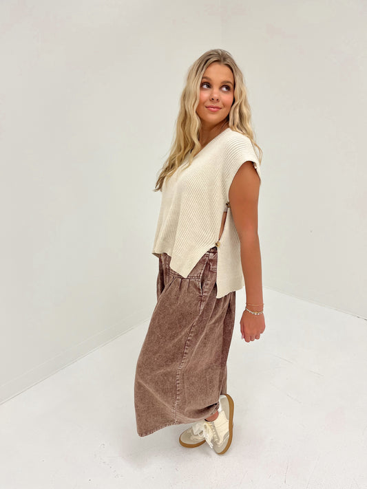 Knit & Now Sweater Vest | Sand