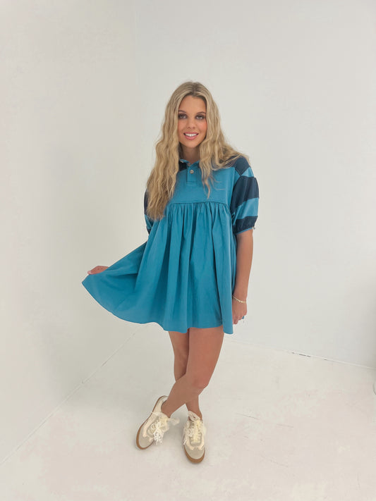 Harbor Hour Mini Dress | Blue