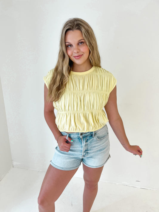 Sweet Sunshine Top | Lemon Yellow