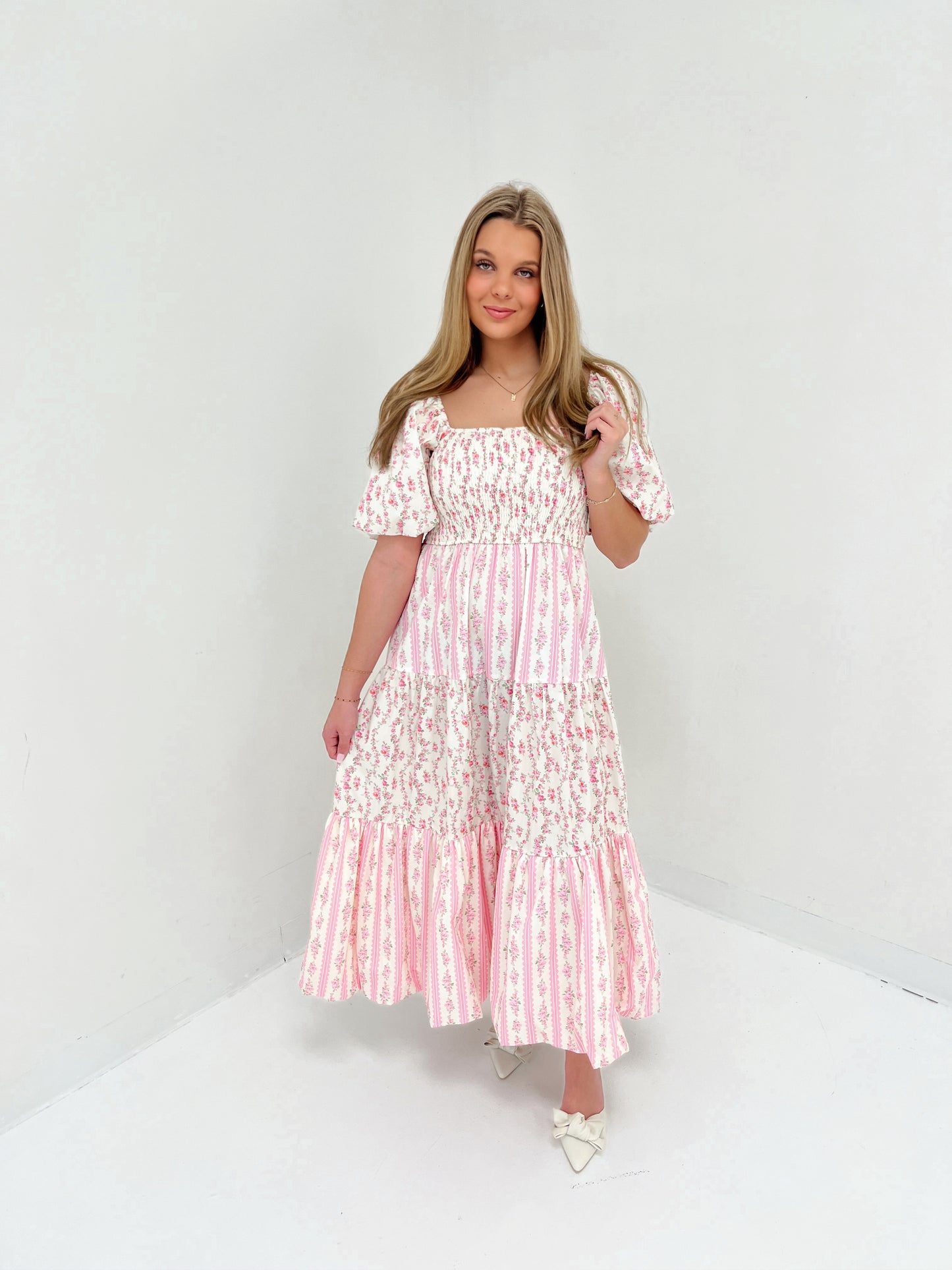 Sutton Floral Maxi Dress | Pink