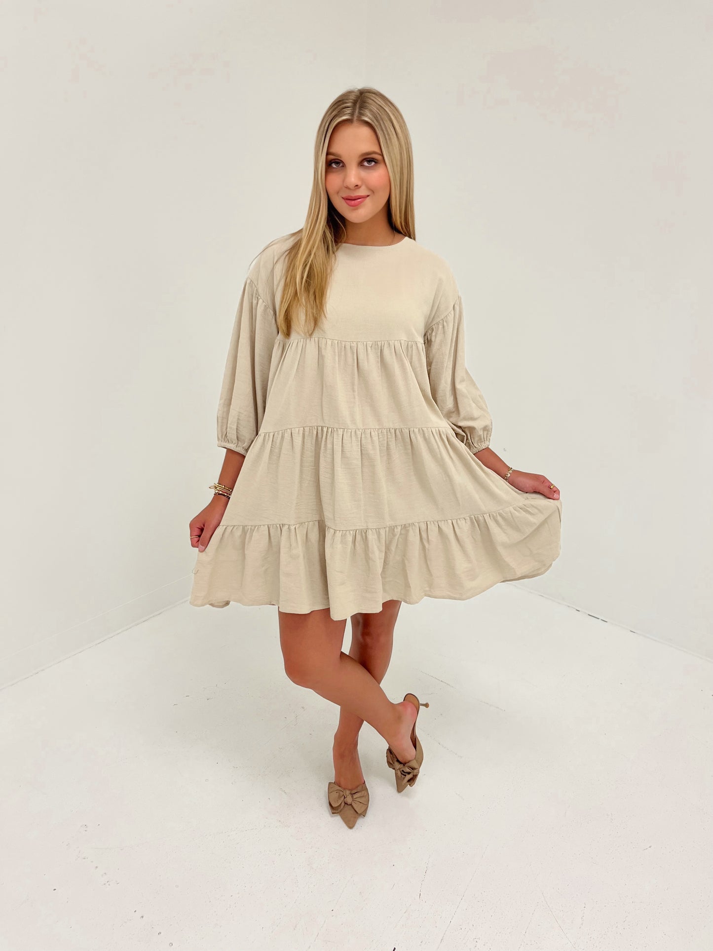 Neutral Muse Mini Dress | Natural