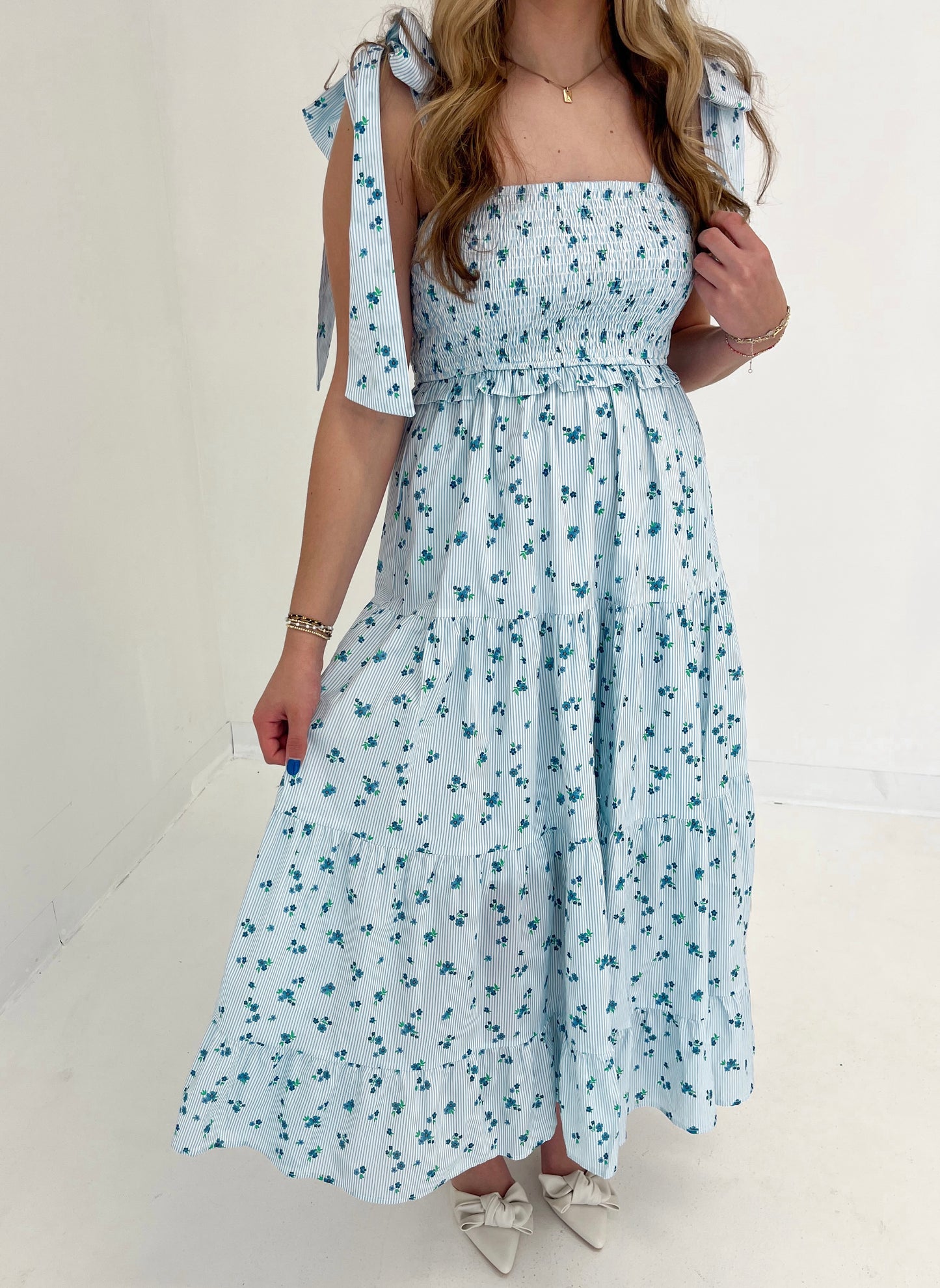 Floral Feeling Maxi Dress | Blue