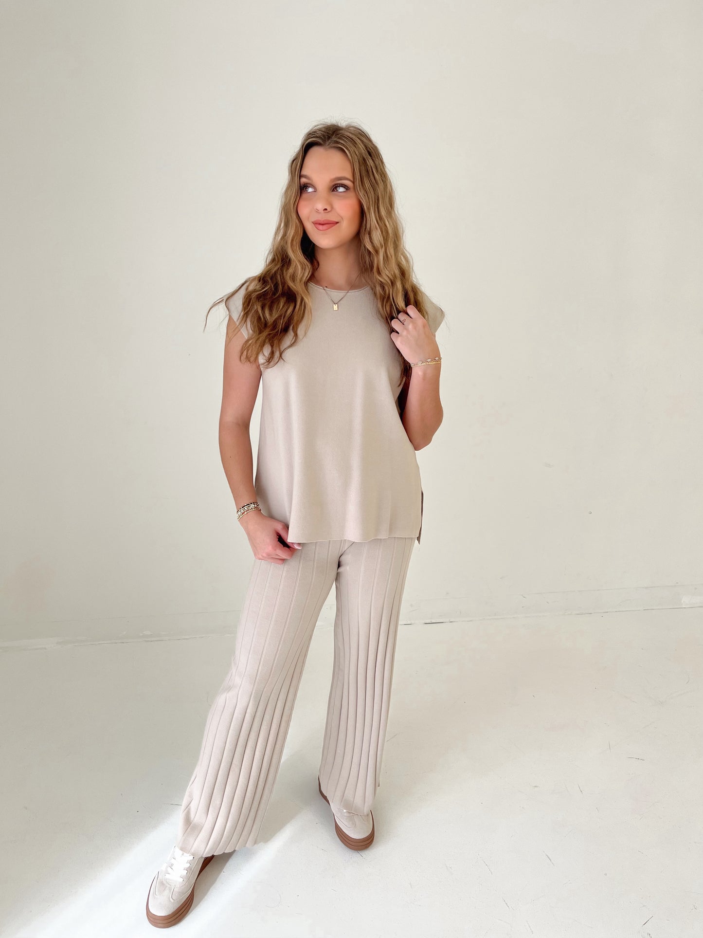 Never Too Neutral Knit Pants | Taupe