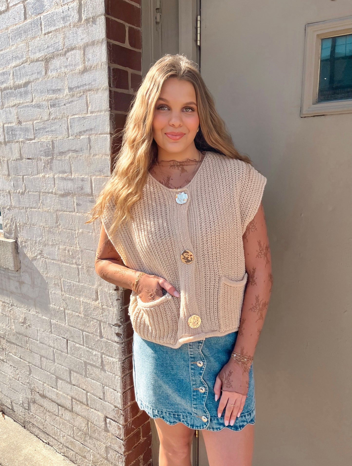 Simple Moments Sweater Vest | Oatmeal