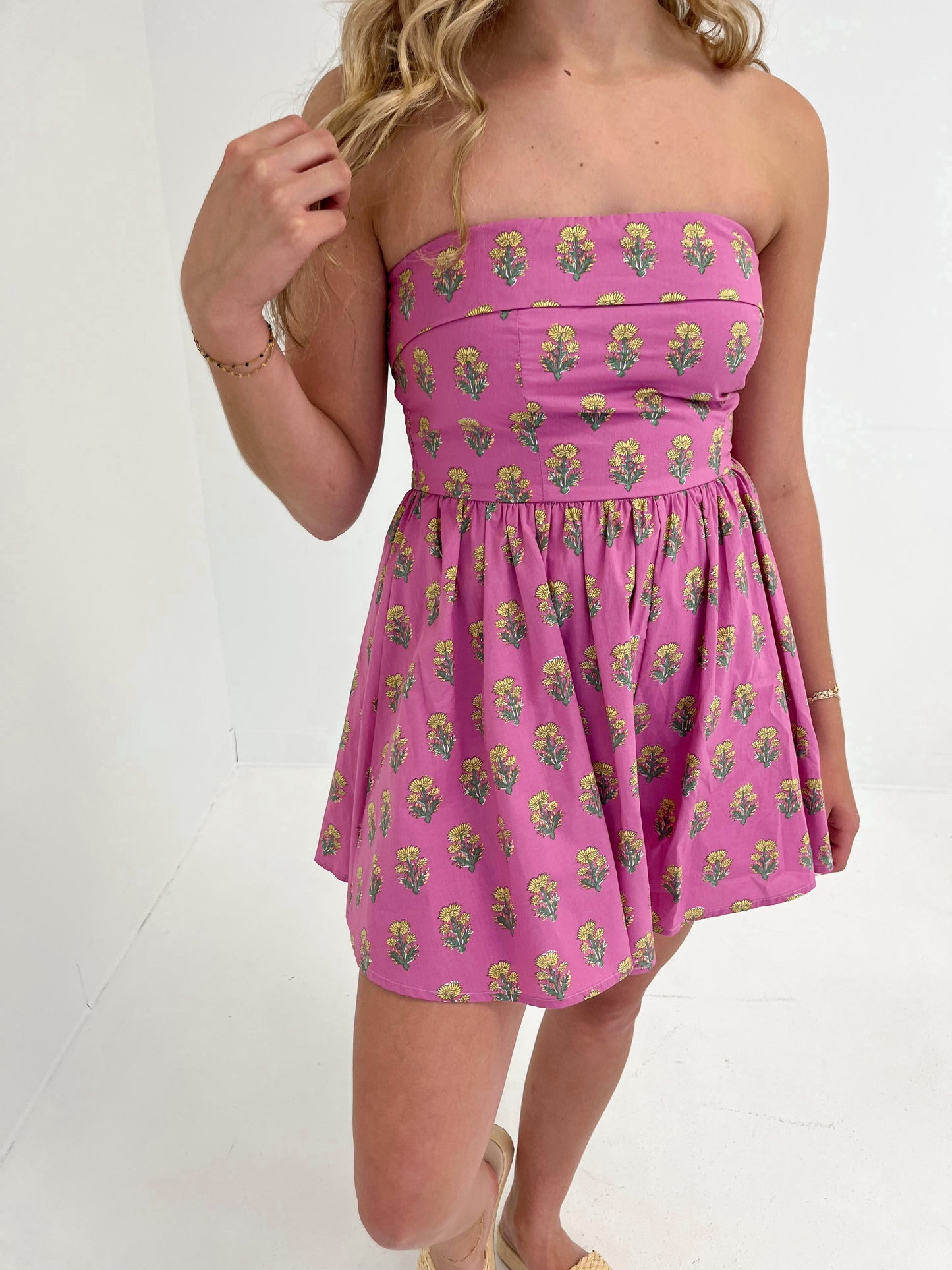 First Pick Floral Romper | Fuchsia