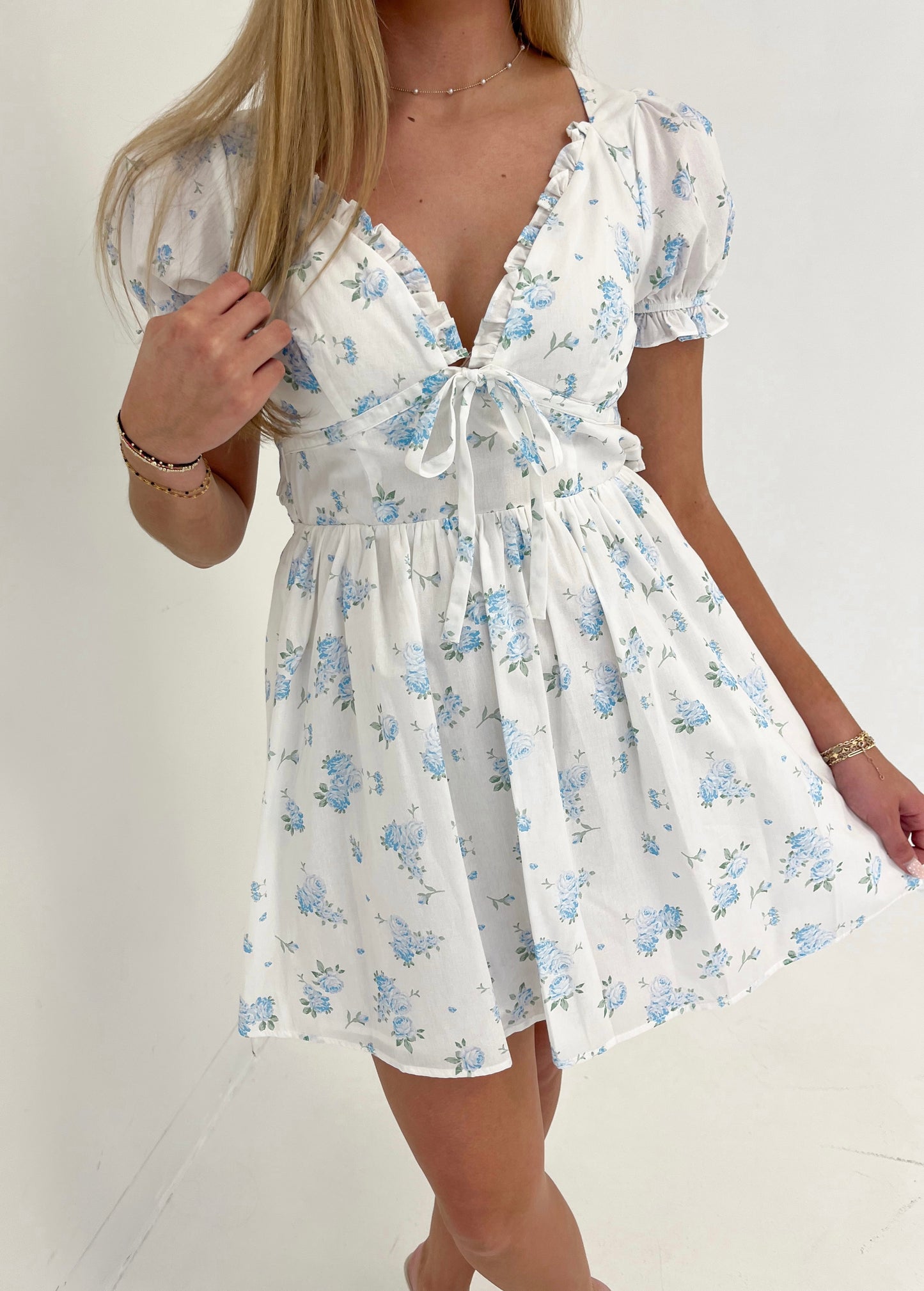 Springtime Sonata Mini Dress | Blue Floral