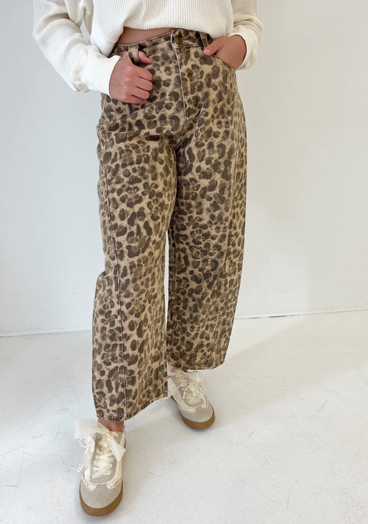 Wild Thing Barrel Pants | Leopard