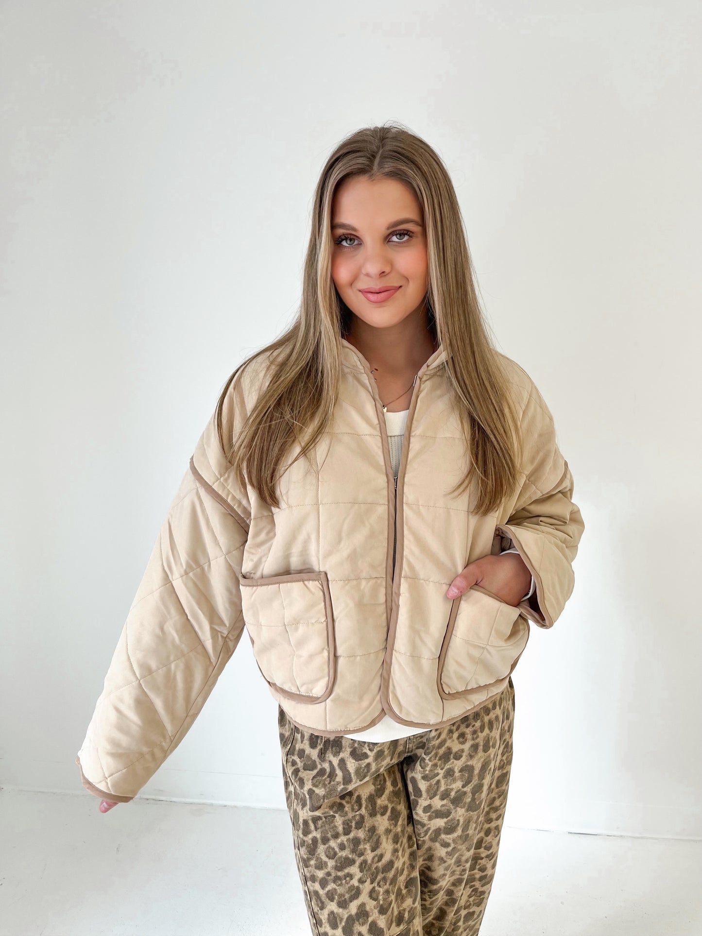 Quilted Cutie Jacket | Beige