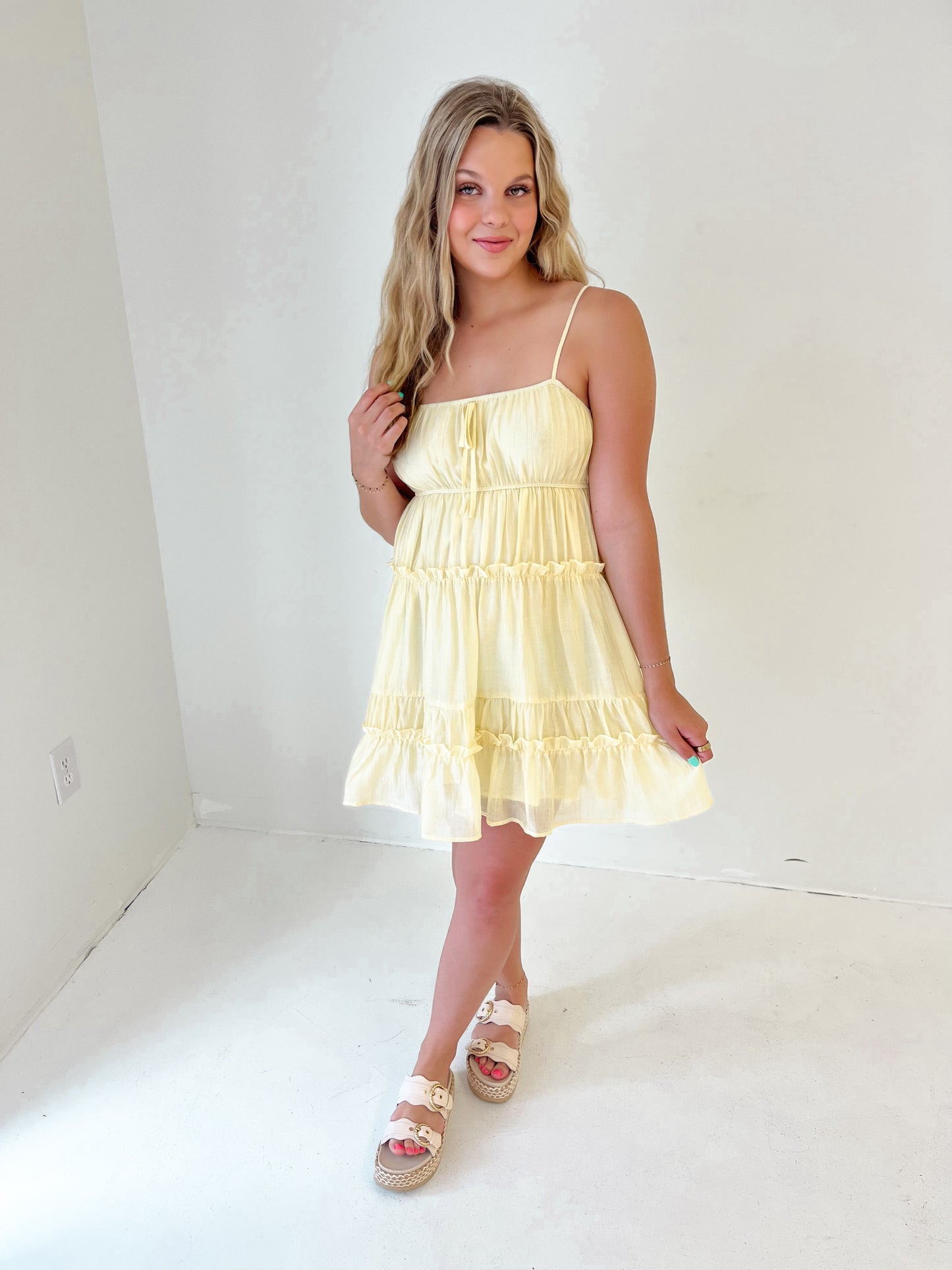 Summer Sunshine Mini Dress | Creamy Yellow