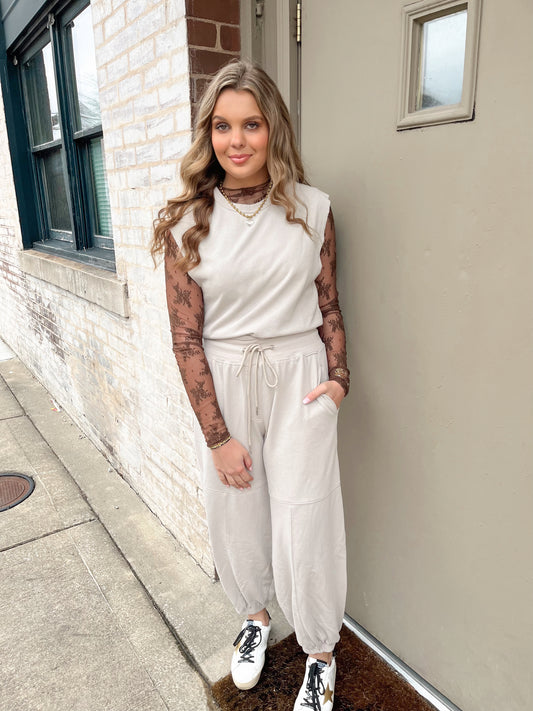 Running Errands Jumpsuit | Bone