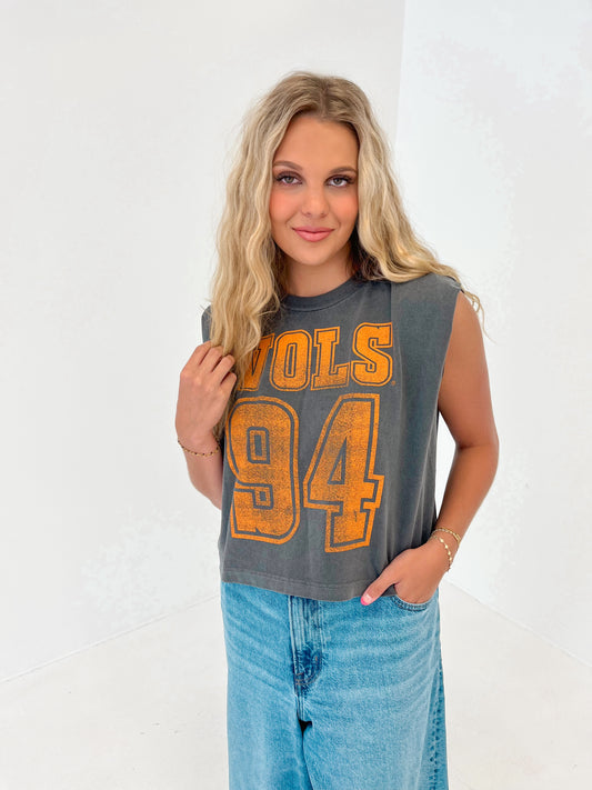 Tennessee Vols Player Muscle Tank | Charcoal