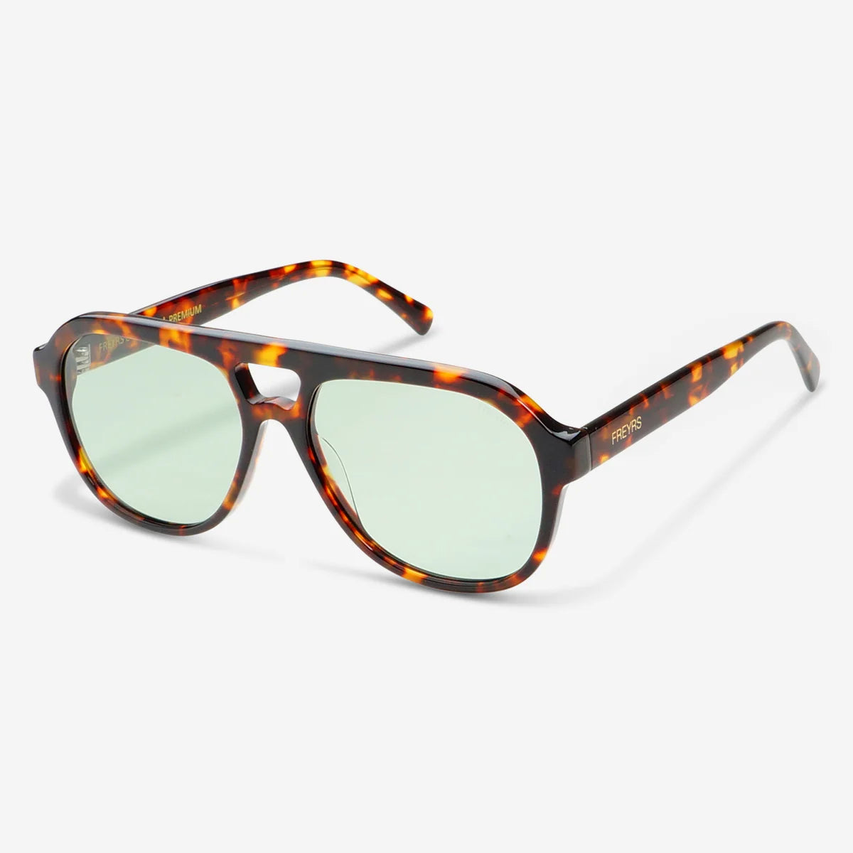 FREYRS Rio Sunglasses | Dark Tortoise/Green