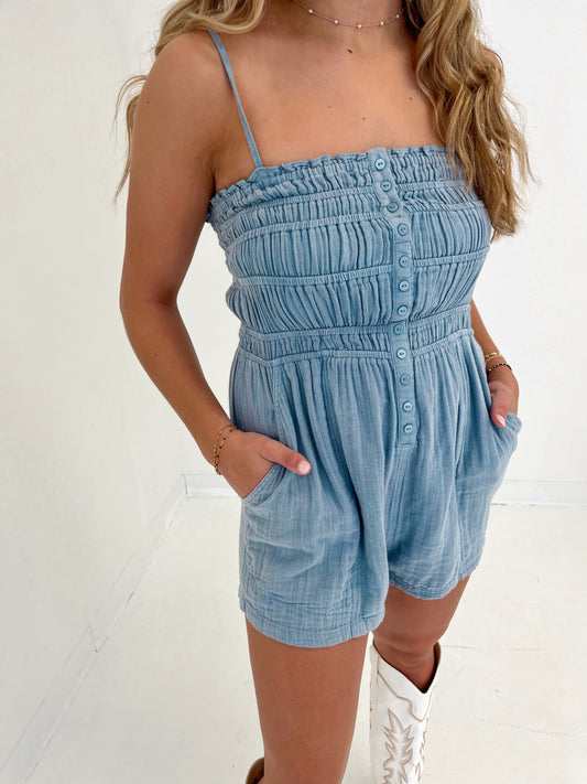 Shore Thing Romper | Denim