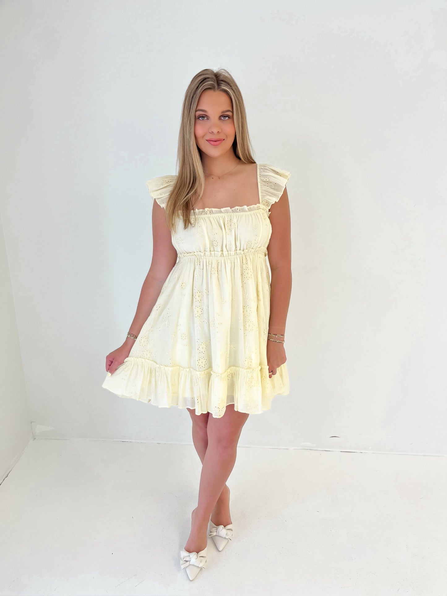 Walking On Sunshine Mini Dress | Yellow
