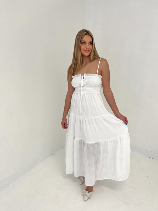 Coastal Flow Maxi Dress | Off White