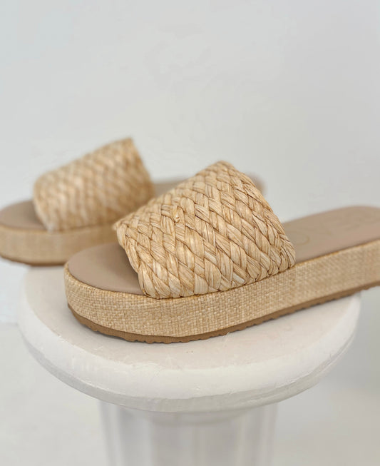 Cairo Platform Sandal | Beige