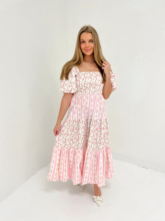Sutton Floral Maxi Dress | Pink