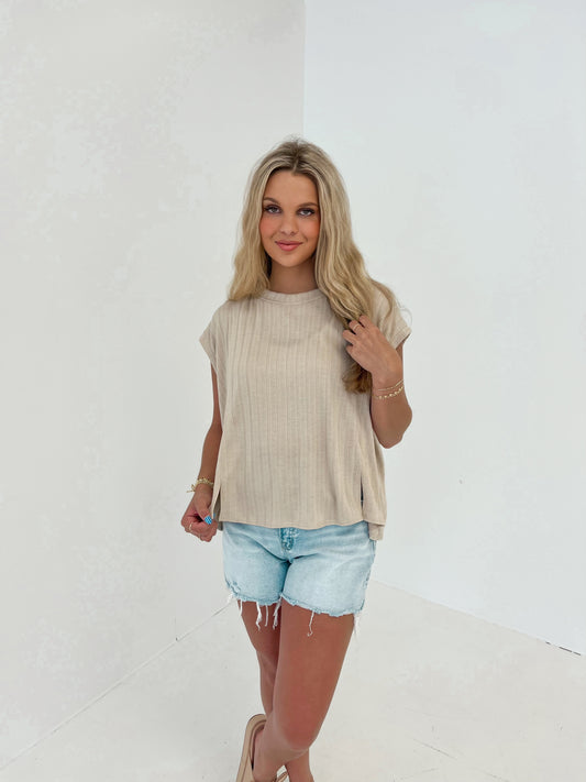 Dax Knit Top | Taupe