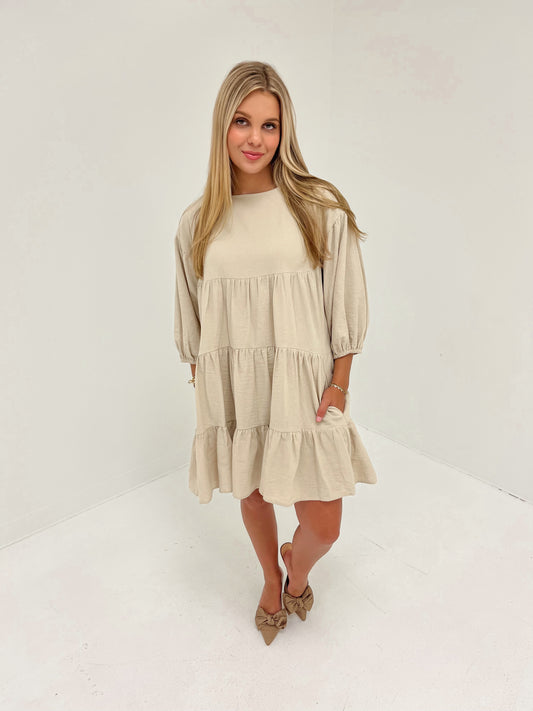 Neutral Muse Mini Dress | Natural