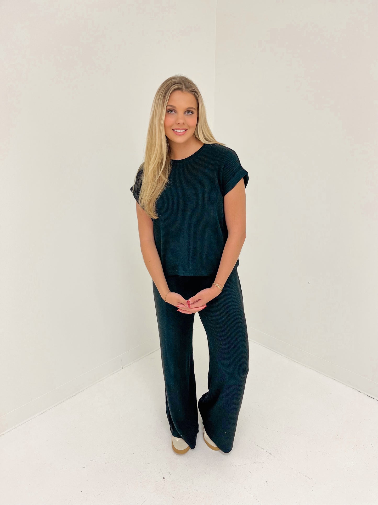 Jet Set Knit Top | Black