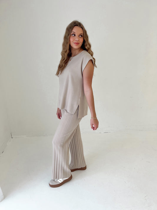 Never Too Neutral Knit Pants | Taupe