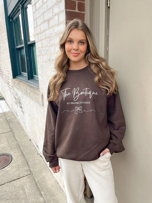 The Boutique by Brooklyn Paige Crewneck | Chocolate