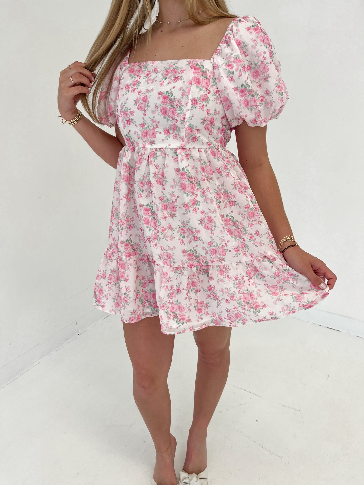 Flower Patch Mini Dress | Pink