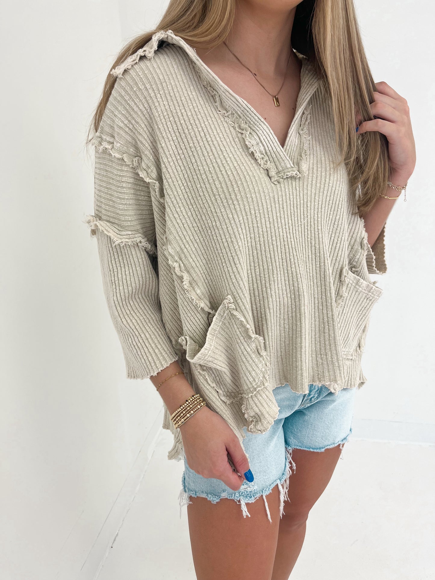 Better Think Twice Knit Top | Khaki