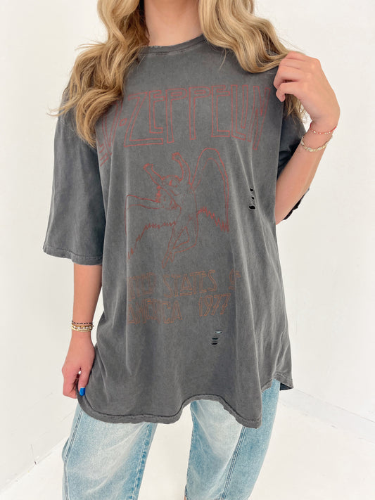 Led Zeppelin Oversized Band Tee