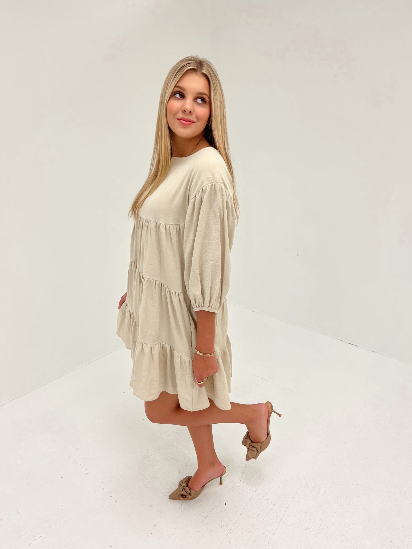 Neutral Muse Mini Dress | Natural