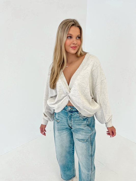 Sunday Terry Pullover | Heathered Oatmeal