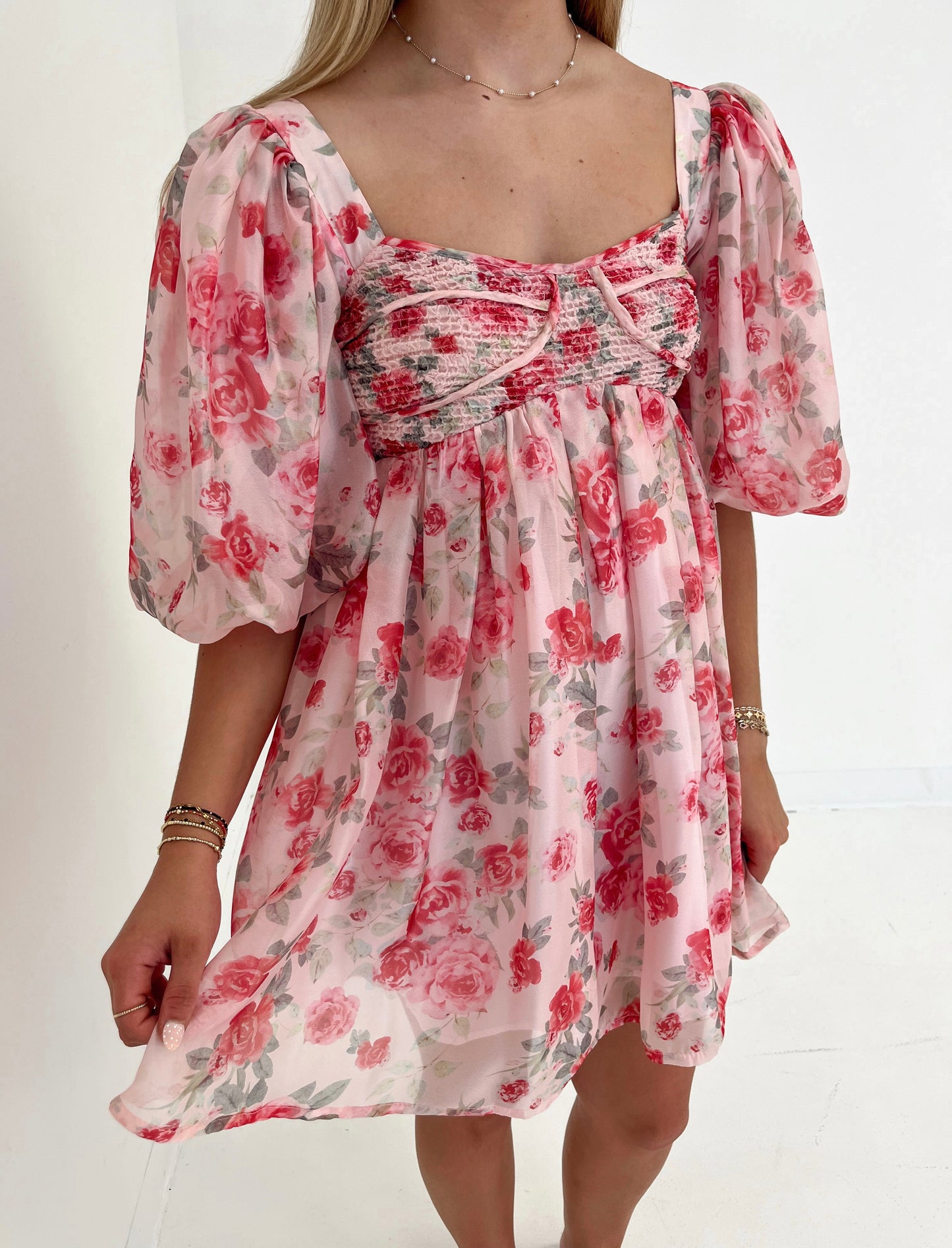 Southern Bloom Floral Mini Dress