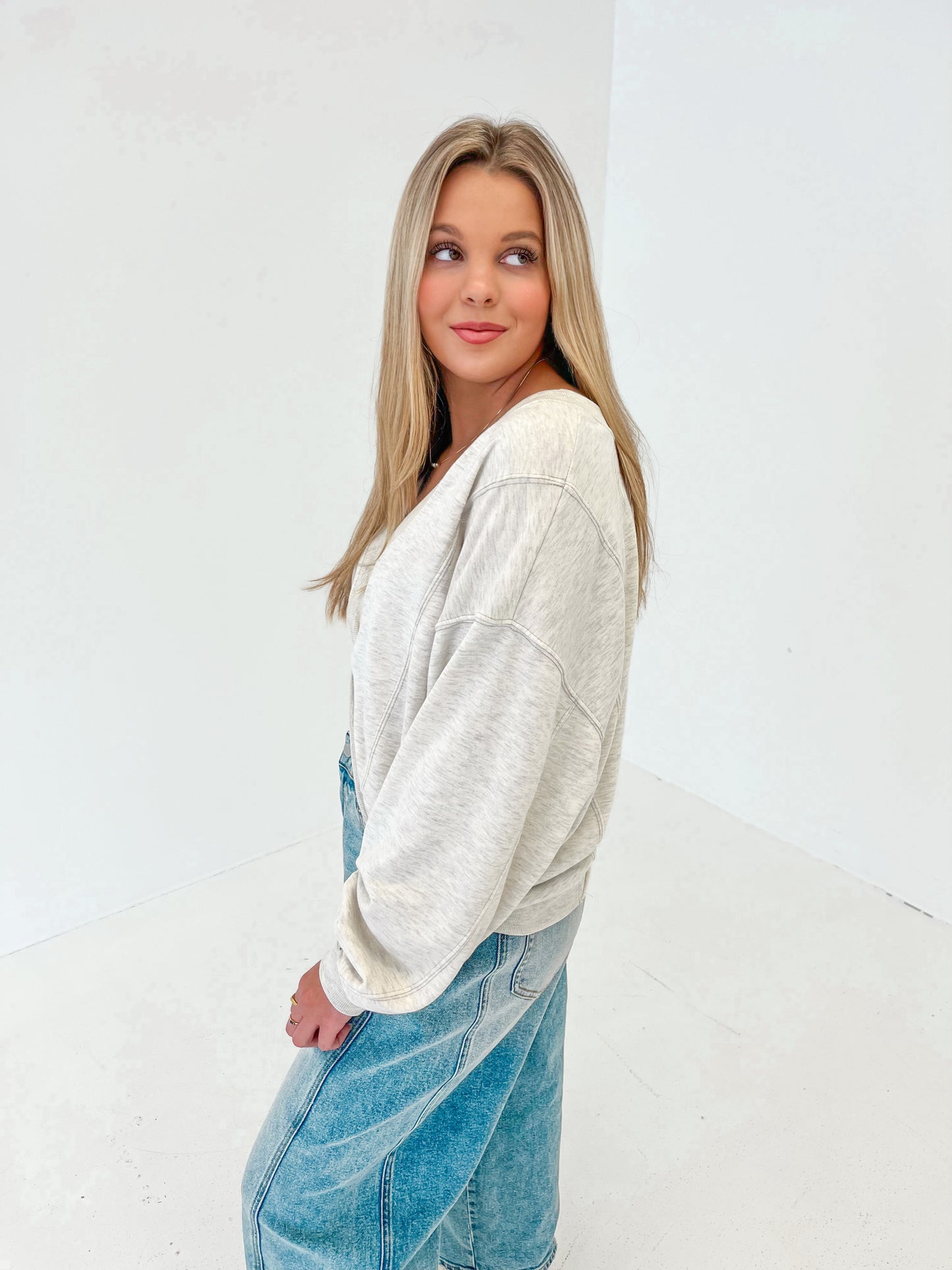 Sunday Terry Pullover | Heathered Oatmeal