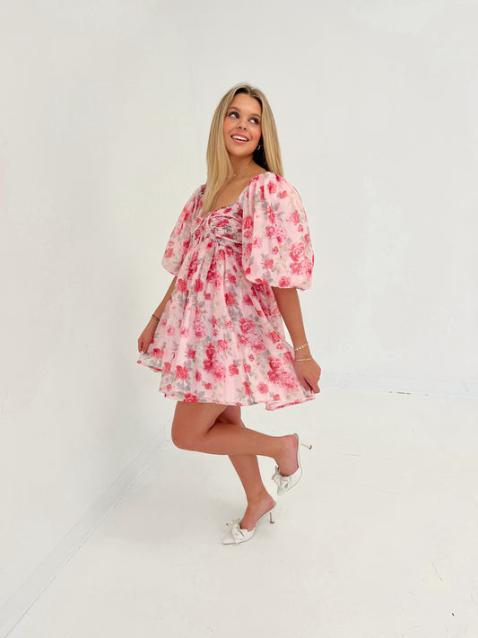 Southern Bloom Floral Mini Dress