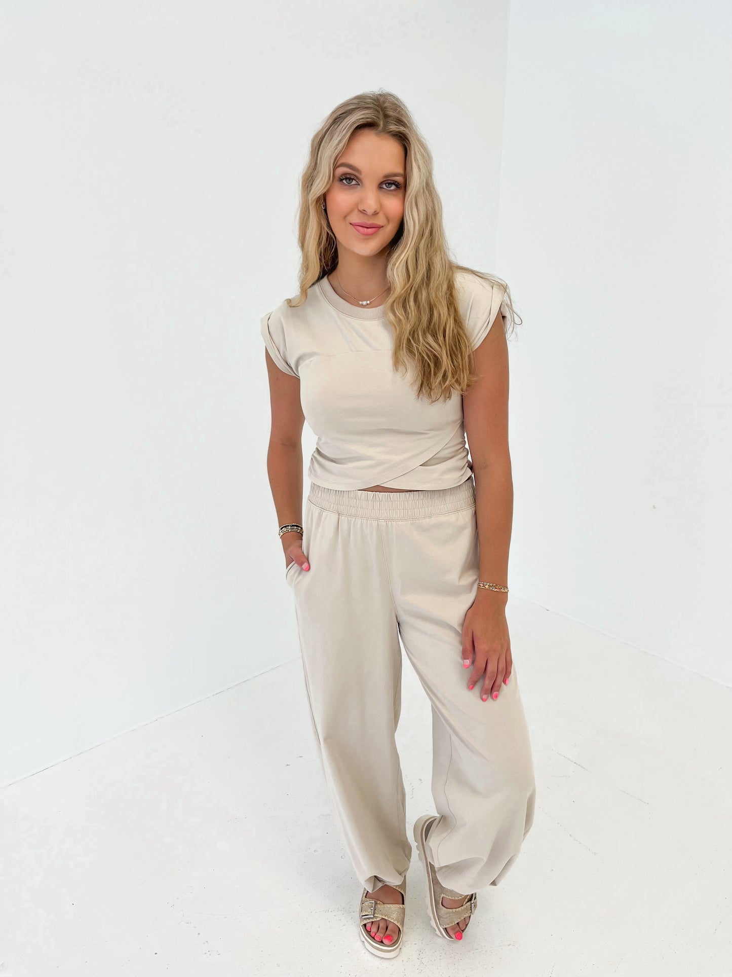 Off Day Wrap Top | Bone