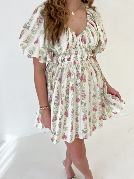 Garden Party Mini Dress | Multi Floral