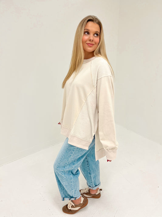 Morningside Terry Pullover | Cream