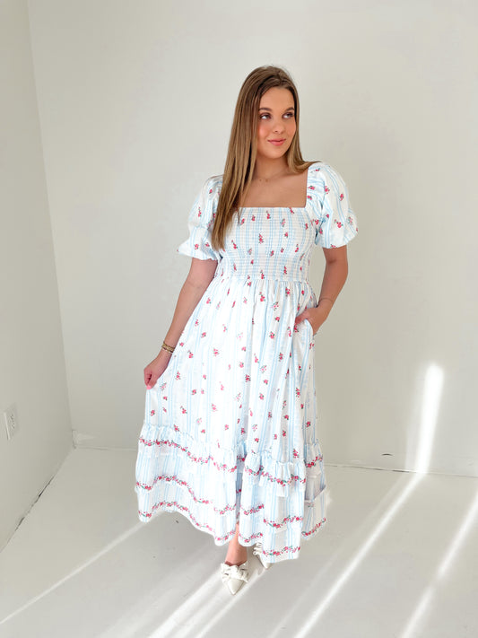 Blossom Belle Maxi Dress | Light Blue