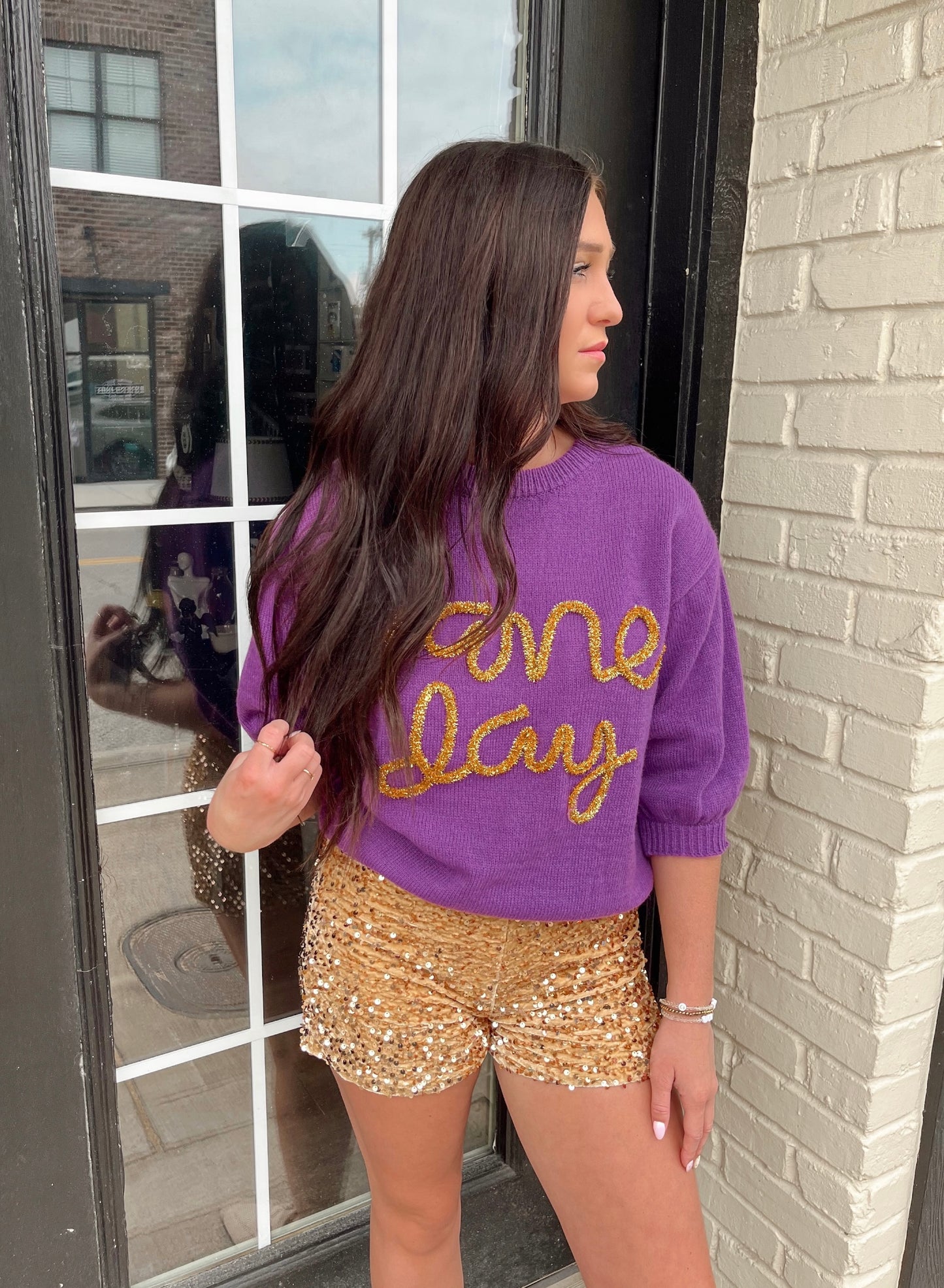 Glitz Sequin Shorts | Gold