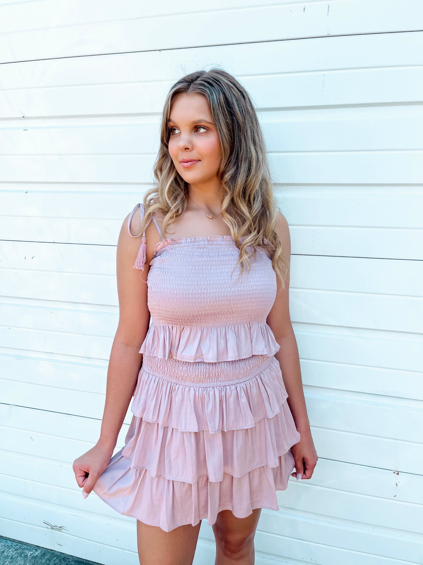 Cali Smocked Crop Top | Mauve