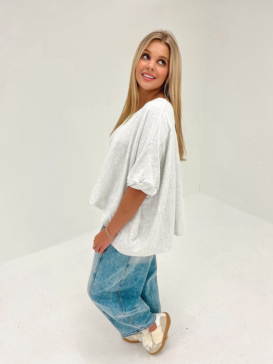 Soft Ash Top | Heather Grey