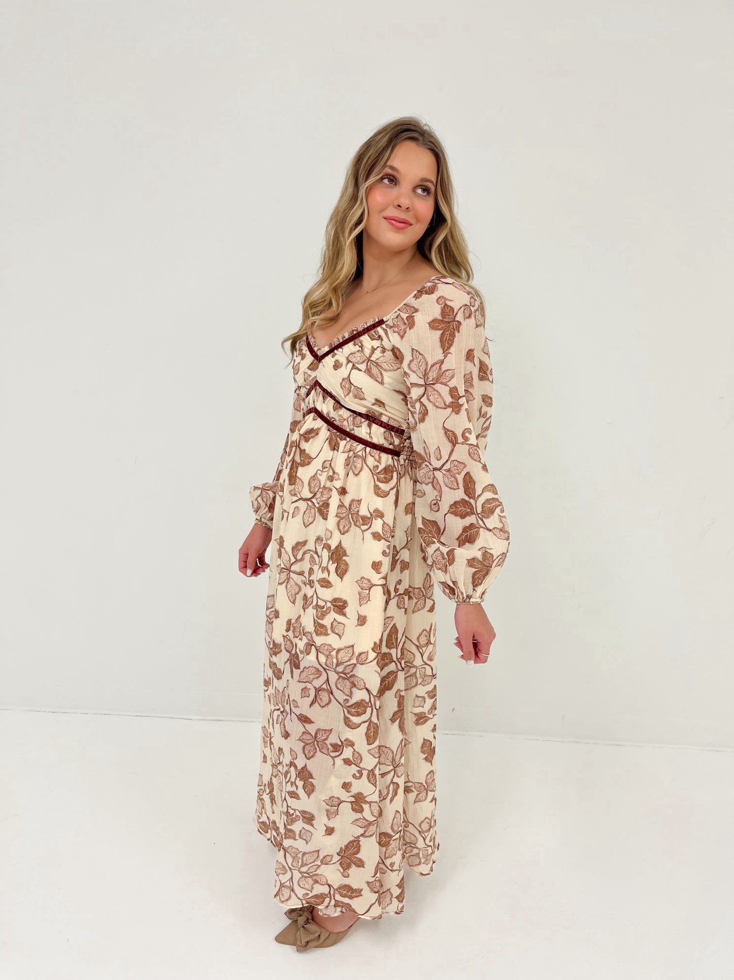 Vintage Rosewood Maxi Dress | Sand