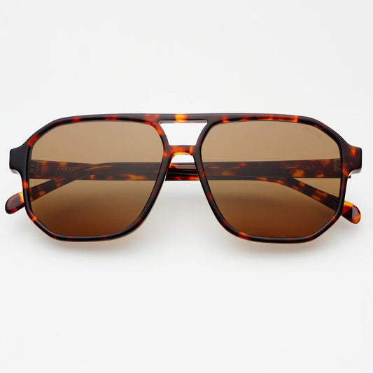FREYRS Billie Sunglasses | Dark Tortoise/Solid Brown