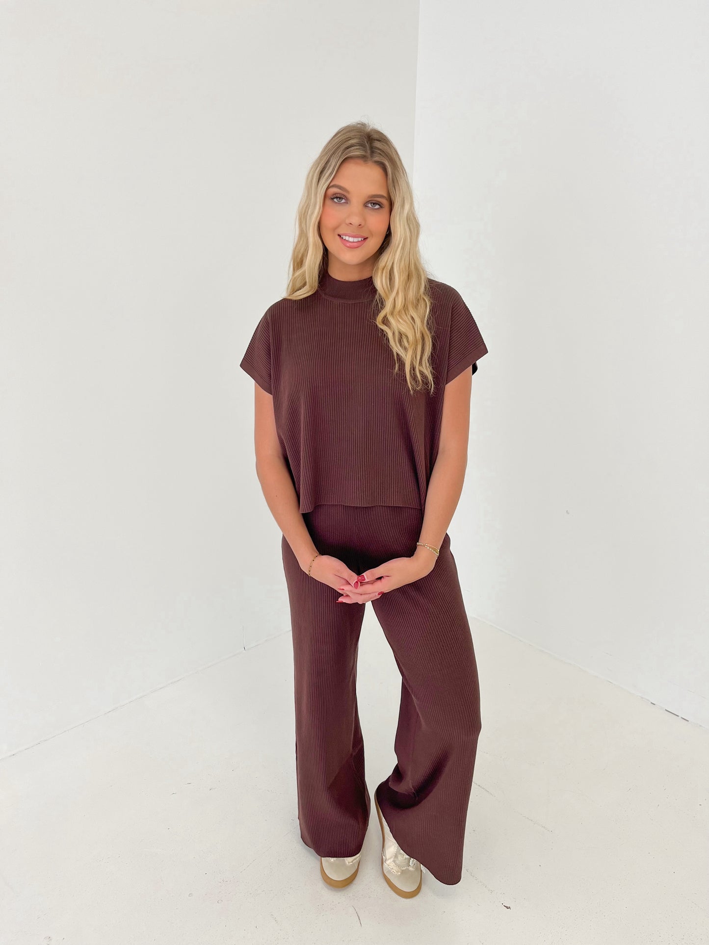 Mocha Mood Knit Bottoms | Brown